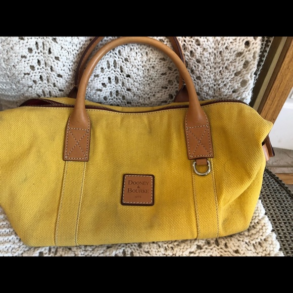 Dooney & Bourke Handbags - Dooney and Burke Mustard Yellow handbag Vintage